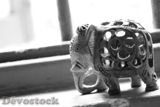 Devostock Elephant Statue Decoration Culture