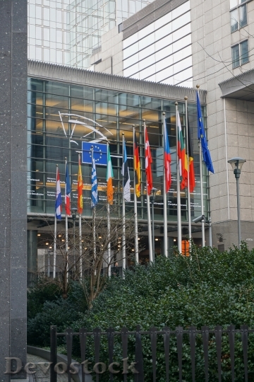 Devostock Eu Brussels Parliament Flags