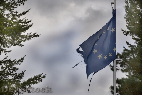 Devostock Europe Torn Flag Eu