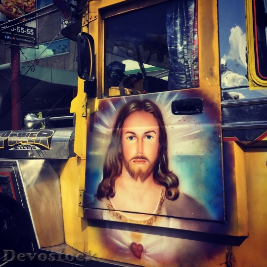Devostock Faith Art Jeepney Christian