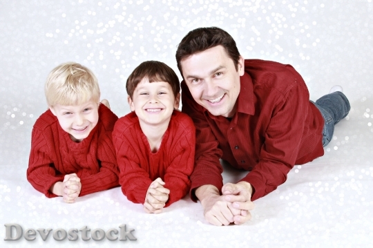 Devostock Family Father Children Boys
