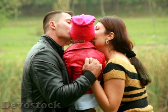 Devostock Family Love Hug Child 0