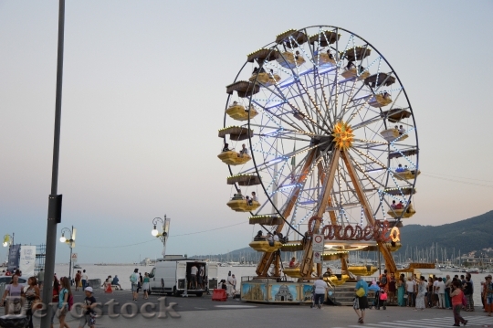 Devostock Ferris Wheel Funfair Sea