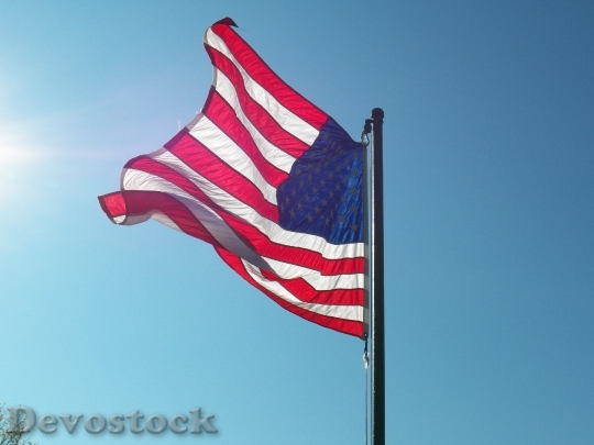Devostock Flag American Patriotic Usa