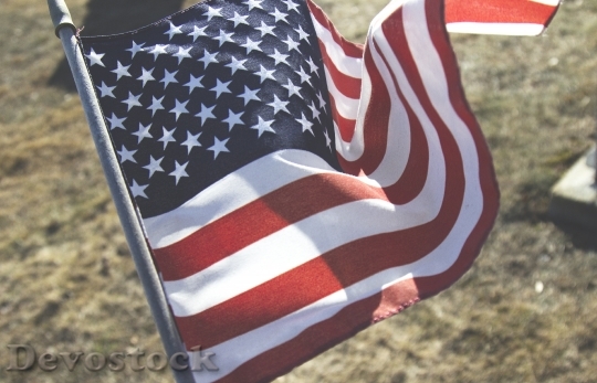 Devostock Flag Banner Usa America