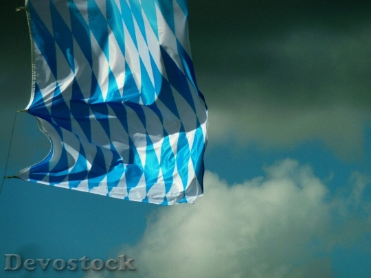 Devostock Flag Blue White Bavaria