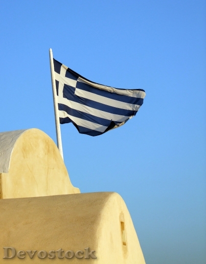 Devostock Flag Blue White Greece