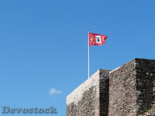 Devostock Flag Castle Sky Coat