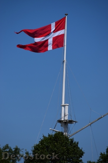 Devostock Flag Danish Denmark Copenhagen