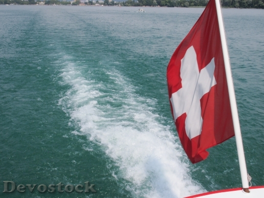 Devostock Flag Switzerland Lake Lake