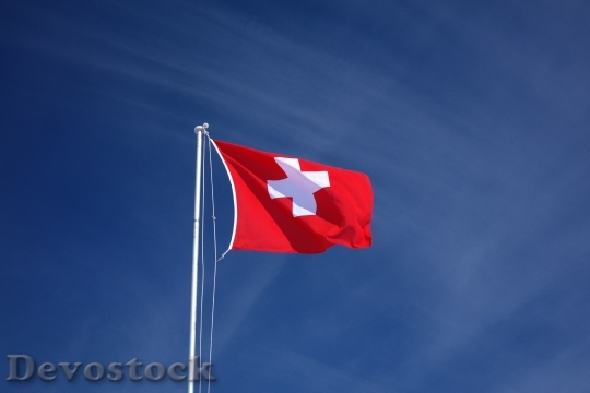 Devostock Flag Switzerland Red White