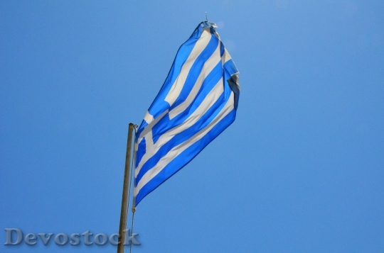 Devostock Flag Wind Greece Powiewaj