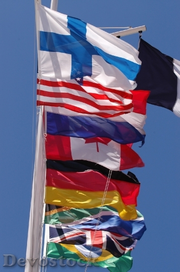 Devostock Flags Nations Waving Flying