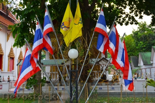 Devostock Flags Thailand Emblem Symbol