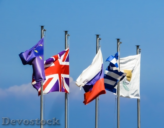 Devostock Flags Waving Country Nation