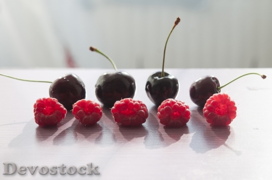 Devostock Food Fruits Cherry Eating