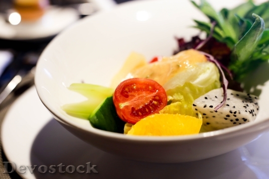 Devostock Food Salad Healthy Fruits