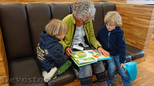 Devostock For Reading Granny Grandmother