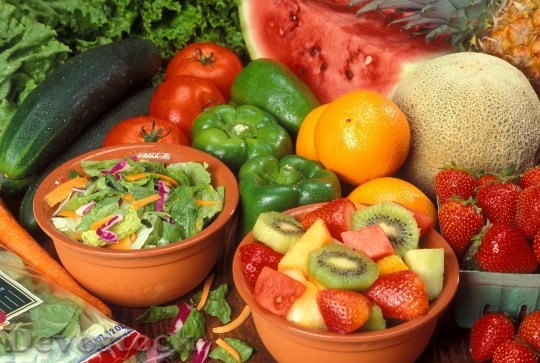 Devostock Fresh Cut Fruits Vegetables