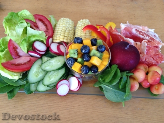 Devostock Fresh Salad Vegetable Fruit 0