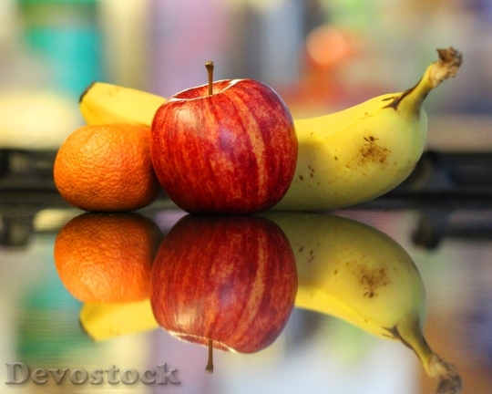 Devostock Fruit Apple Orange Banana 0