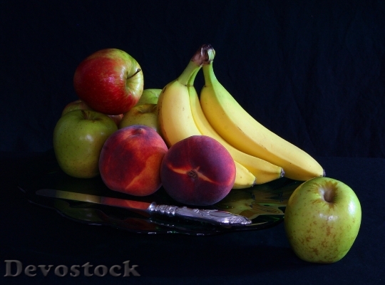 Devostock Fruit Apples Bananas Peaches