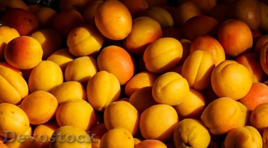 Devostock Fruit Apricot Peaches Food
