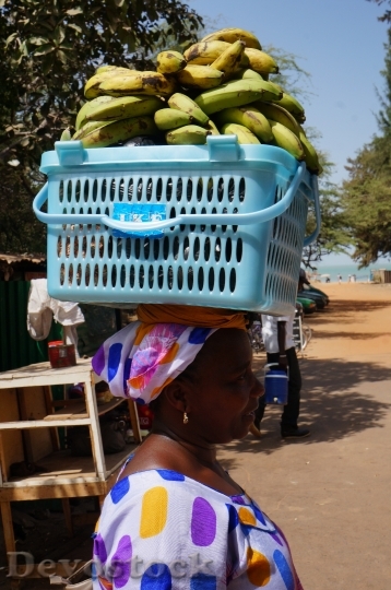 Devostock Fruit Banana Black Women