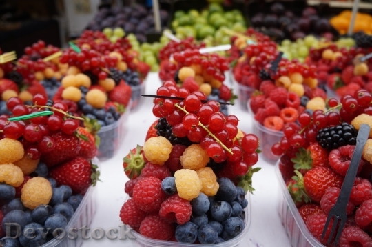 Devostock Fruit Collection Blueberry Raspberry