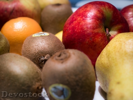 Devostock Fruit Kiwi Apple Fruits