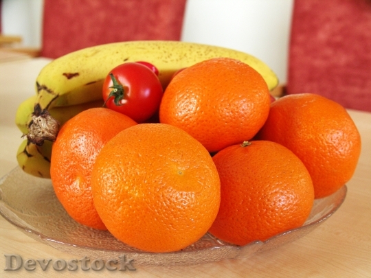 Devostock Fruit Oranges Bananas Tomato