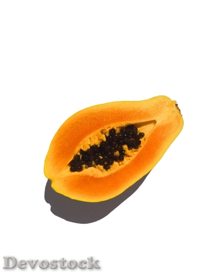 Devostock Fruit Papaya Cut In