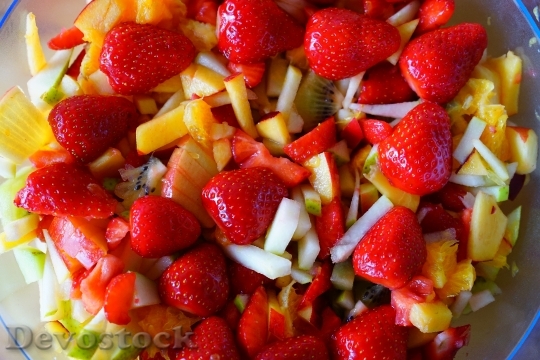 Devostock Fruit Salad Fruits Strawberries