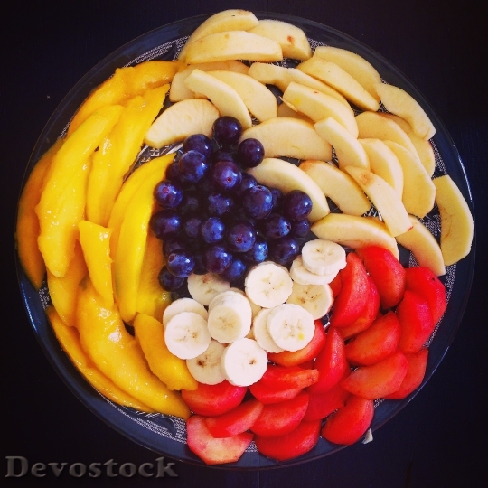 Devostock Fruit Salad Plate Dessert