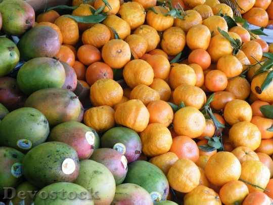 Devostock Fruit Stall Mango Orange