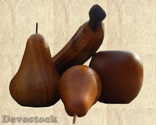 Devostock Fruit Wood Carved 282666