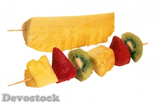 Devostock Fruits Fruit Skewer Fruit