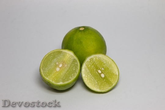Devostock Fruits Green Lemon Fresh