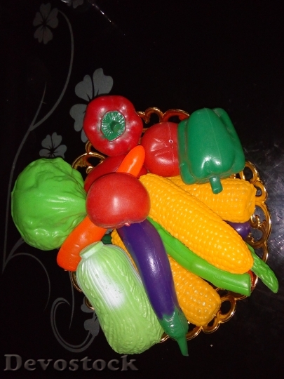 Devostock Fruits Plastic Toy Decoration