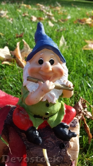 Devostock Garden Gnome Dwarf Autumn 0
