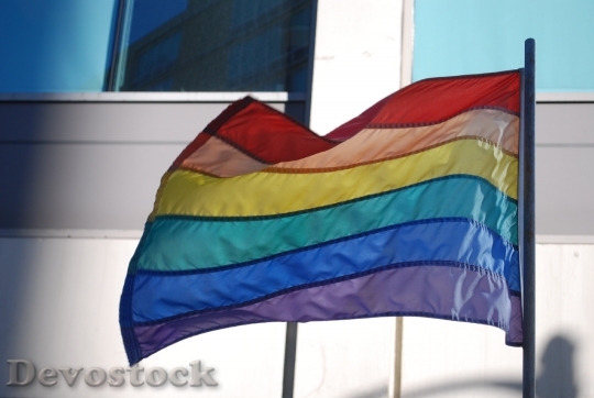 Devostock Gay Rainbow Flag Pride