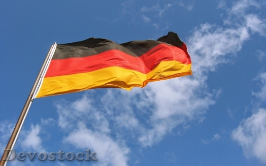 Devostock Germany Flag Flying Waving