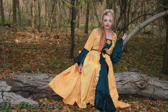 Devostock Girl Princess Dress Autumn 3