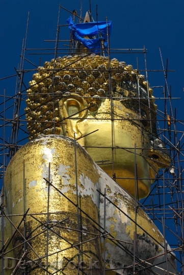 Devostock Golden Buddha Memorial Religion
