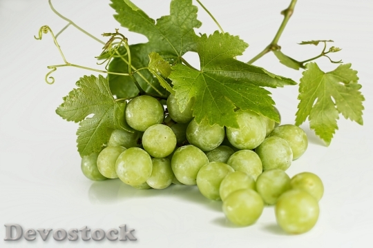 Devostock Grapes Green Fruit Fresh