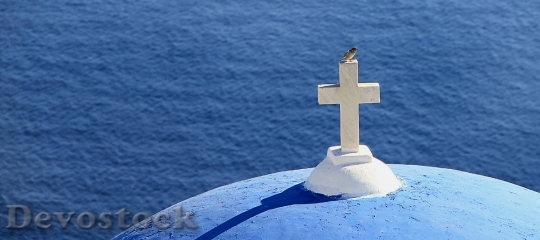 Devostock Greece Cross Bird Sea
