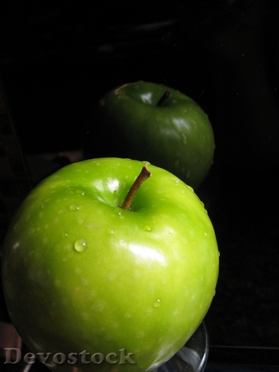 Devostock Green Apple Fruit Food 1