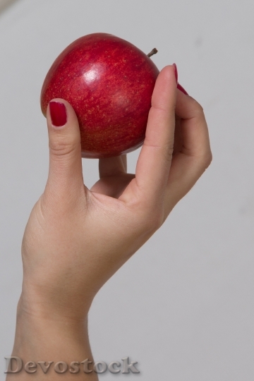 Devostock Hand Apple Red Fruit