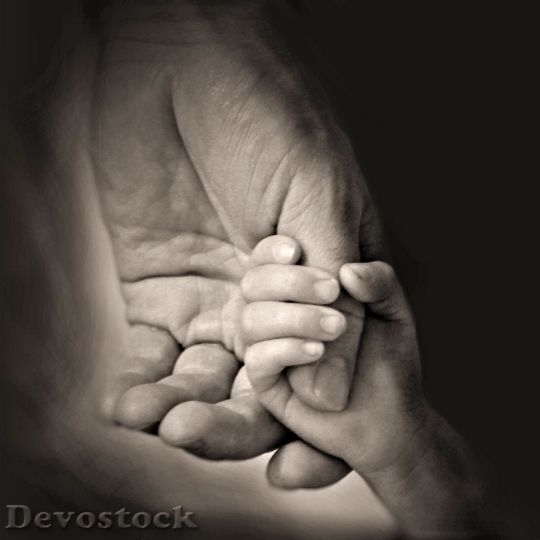 Devostock Hands Daddy Father Family