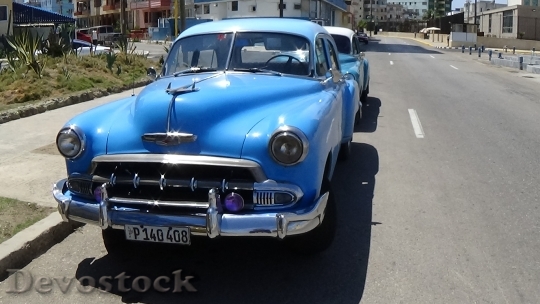 Devostock Havana Cuba Old Cars